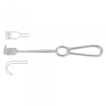 Kocher Retractor 3 Semi Sharp Prongs Stainless Steel, 22 cm - 8 3/4"